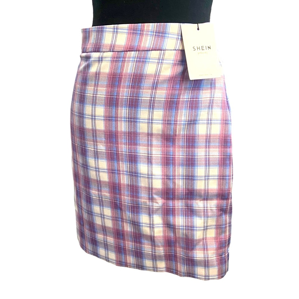 🌟🔥 BOGO Sale🔥🌟 NWT SHEIN Purple Plaid Skirt - Picture 3 of 8